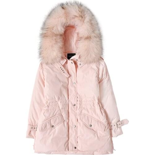 Real Fur Coat Natural Fox Fur Collar Winter Jacket Women Loose Short Down Coat White Duck Down Jacket Thick Warm Down Parka