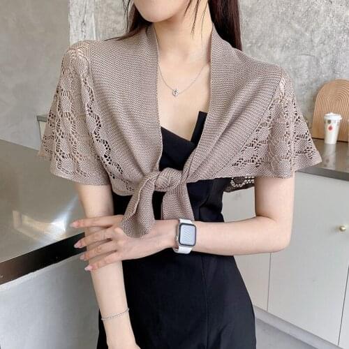 Women Solid Color Fake Collars Sunscreen Shawl Scarf Decoration False Detachable Collar Neck Shoulder Neckwear Accessories