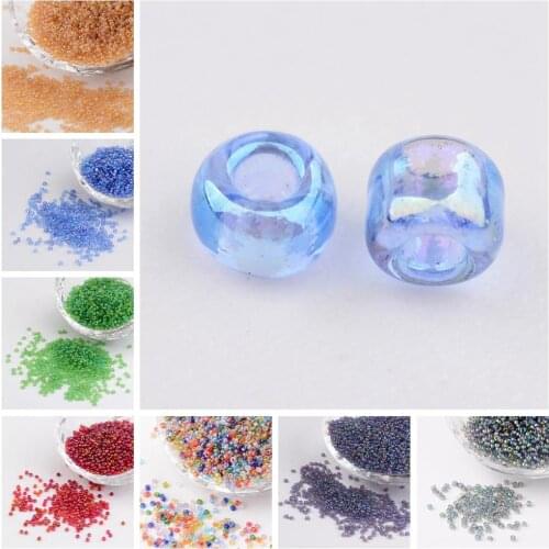 100g 2mm FGB Seed Beads 12/0 Round Glass Seed Beads Grade A Transparent Colours Rainbow For Jewelry Making 2x1.5mm Hole: 0.9mm