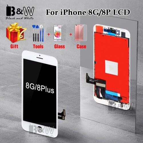 100% Guarantee No Dead Pixel High Quality For iPhone 8G 8Plus Display 3D Touch Digitizer+ Tools +Tempered Glass +Case
