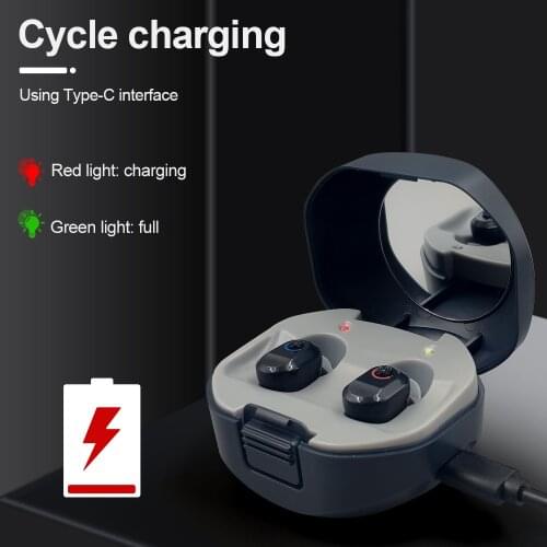2021 newest best 1 Pair USB Rechargeable ITE Hearing Aids Sound Amplifier Invisible hearing aid Hearing loss For Elderly Deaf