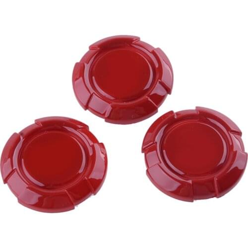 3Pcs/Set Car Red Door Key Jack Socket Cover Trim Fit For Jeep Wrangler JK 2007 2008 2009 2010 2011 2012 2013 2014 2015 2016 2017