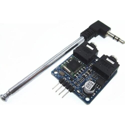 5pcs/lot TEA5767 FM Stereo Radio Module 76-108MHZ With Cable Antenna