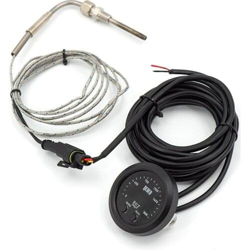 52mm/2inch 0-1800F Digital Exhaust Gas Temperature Egt Meter With Sensor Ultra-Thin Round Electronic Exhaust Gas Temp Gauge