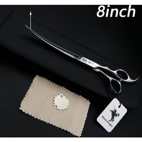 8" Pet Grooming Scissors Professional Straight Curved Hair Cutting Shears For Dogs and Cats