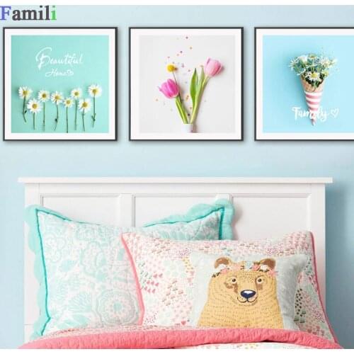 Watercolor Plants Flower Canvas Poster Nordic Style Print Scandinavian Wall Art Painting Decoration Pictures Home Decor