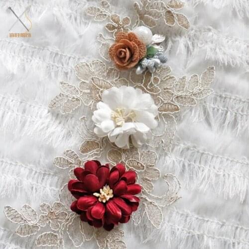 GLace lace appliques Embroidered Lace Trim Ribbon Fabric DIY material Handmade Sewing Craft For cloth dress TX775