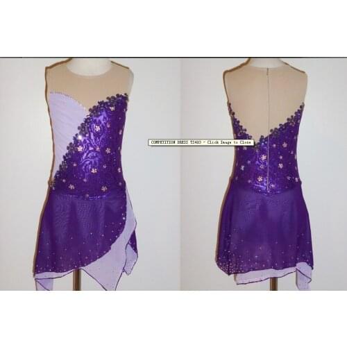 Customization Crystal Custom Ice Figure Skating Dresses For Girls New Brand Ice Skating Dresses