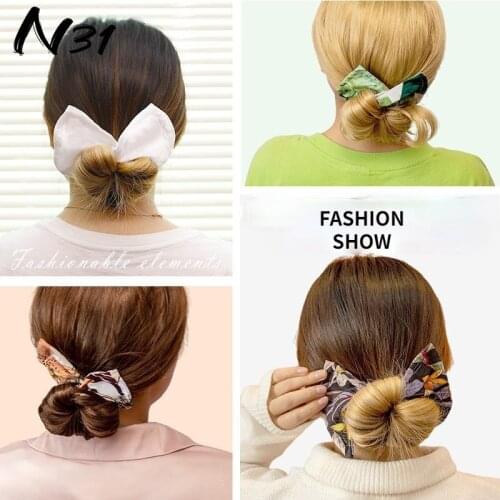 Curling Artifact Rotating Knotted Wire Headband Summer Bow Hairband Print Twist Clip Curler Printing Ball Head Hair Accessories