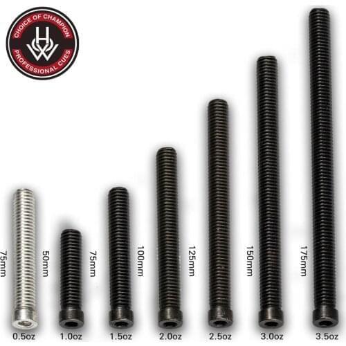HOW Billiard Cue Weight Bolt Professional Adjust Weight 6 Pieces of Weight Bolt Iron Multiple Choice Durable Billiar Accessories