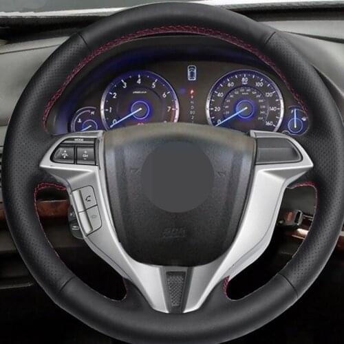Black Hige Soft Faux Leather Car Steering Wheel Cover for Honda Odyssey 2010-2014 Accord 8 Coupe Accord Crosstour 2008-2012
