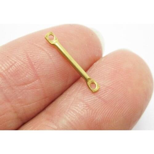 Brass stick connector 15x1.2mm Raw brass earrings charm Necklace findings -100pcs R1267