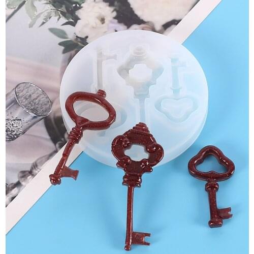 M187 Hot FDA Epoxy UV Resin cake key design mold,silicone fondant art mold,cake design tools, chocolate mold,key mold mould