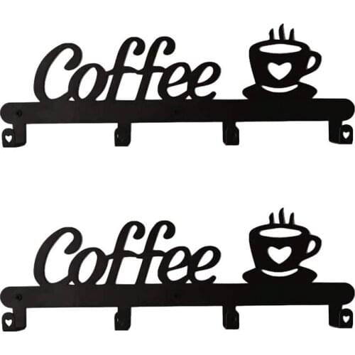 2Pcs Metal Coffee Cup Storage Rack Wall Mounted Drip Cup Rack Mug Rack is Suitable for Bar and Kitchen Storage Rack