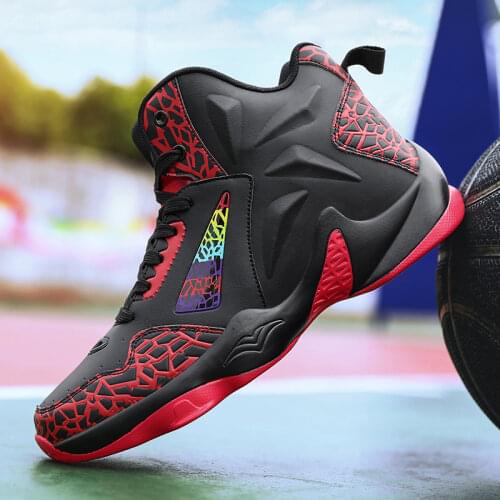 Mens Basketball Shoes Breathable Cushioning Non-Slip Outdoor Sports Shoes Couple Unisex Training Athletic Basketball Sneakers