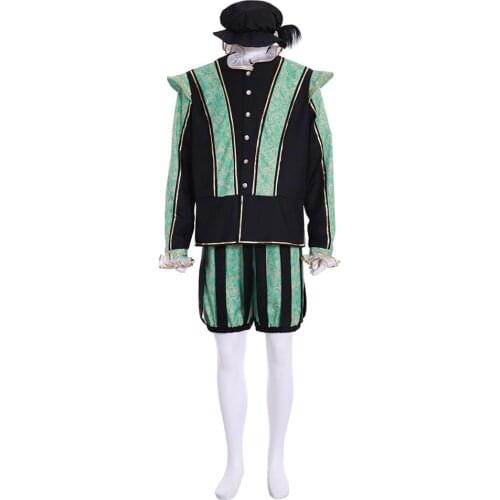 Cosplaydiy Mens Tudor Elizabethan Costume Medieval Renaissance Tudor Elizabethan Cosplay Costume L320
