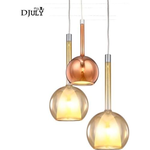 Nordic modern design bottle stained glass pendant lights for living room dining room kitchen led hanging lamp home deco fixtures