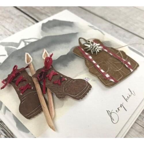 New Riding boots flowers metal Cutting Dies Stencils DIY Scrapbooking Paper/photo Cards Embossing Dies