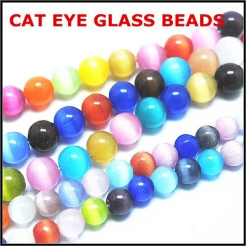 New arrivas mulit colors cat eye glass beads charms beads accessories jewelry findings size 4mm 6mm 8mm 10mm 12mm 14mm