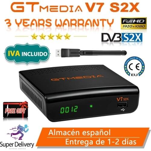 Original GTMEDIA V7S Full HD Satellite TV Receiver With USB WIFI HD TV decoder Freesat v7 no APP included