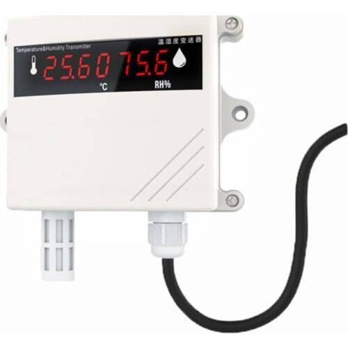 Temperature and Humidity Transmitter Digital Display 0-60℃ RS485 or 4-20mA Industrial Thermohygrometer