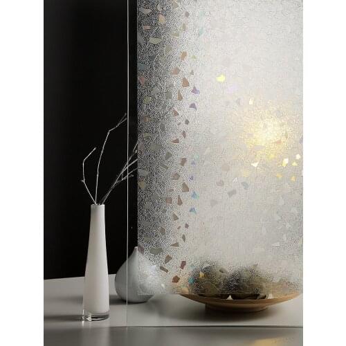 3D Decorative Window Privacy Film Stained Glass Window Sticker,Window Self-adhesive Vinyl Static Anti Uv Glass Tint Film 4.7