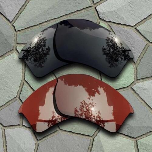 Grey Black&Bronze Brown Sunglasses Polarized Replacement Lenses for Oakley Half Jacket 2.0 XL