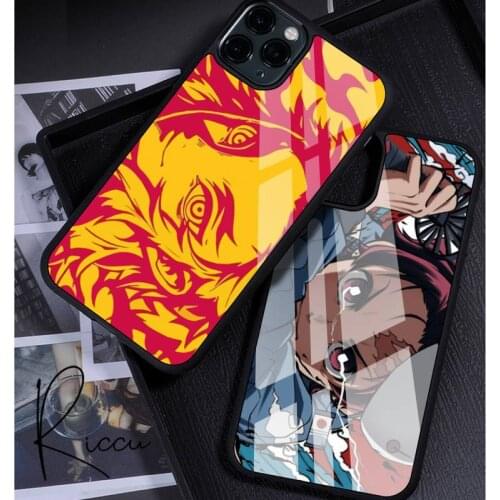 Anime Demon Slayer Phone Case Rubber for iPhone 12 11 Pro Max XS 8 7 6 6S Plus X 5S SE 2020 XR 12Mini case