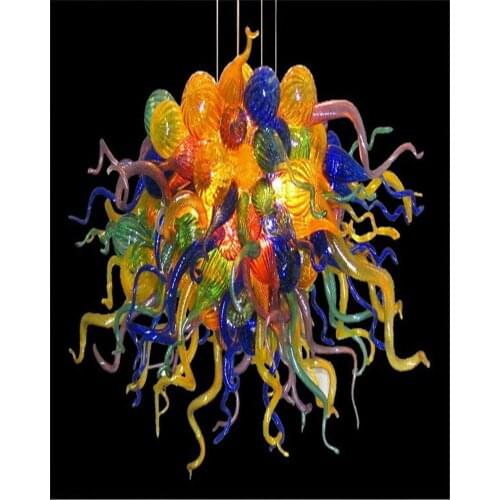 Incandescent luminaire Hand brown glass lighting fixture chandeliers-LR0029