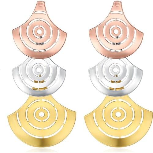 K Jin Gaoshi Earrings Shell Form Romantic Wind Ma'am Eardrop Yellow Golden Earring Wholesaler Kzce176-a Kzce176-a