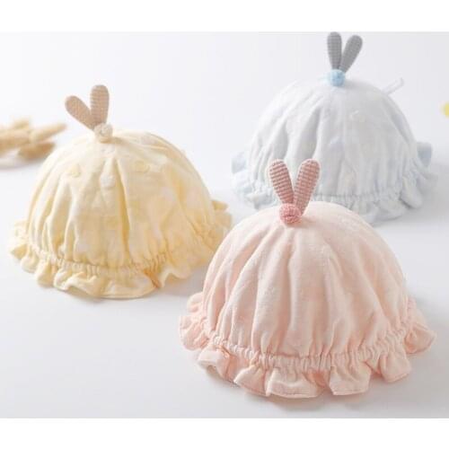 Baby boy girl hat turbans for babies newborn Bucket hat bunny hat beanie Cap for boy cotton 0-3 months