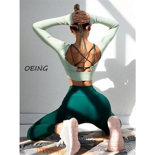 Gym Sport Wear Running Outwork Clothing Fitness Long SLeeve Shirt High Waist Legging