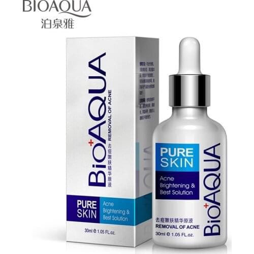 BIOAQUA Pure Skin Removal of Acne Liquid Blackhead Pimple Acne Treatment Brightening Moisturizing Oil-Control Face Serum Care