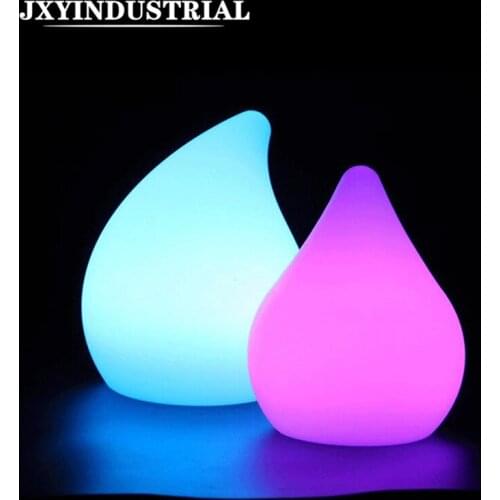 LED Peach Shape Lamp LED Waterdrop Night Lamp Rechargeable Lithium Battery Operated 16 Color Changing Led Peach Shape Table Lamp