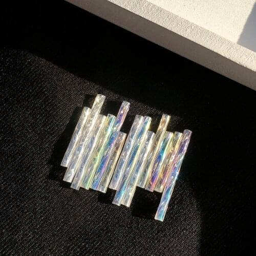 Luminous transparent fantasy spiral twisted glass tube DIY Handmade Jewelry Earring nail accessories materials