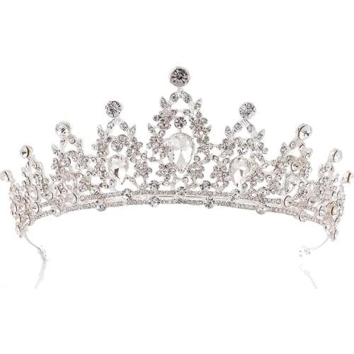 Brilliant Rhinestone Crystal Queen Tiara Headband Wedding Pageant Crowns Princess Crown for Women LL@17