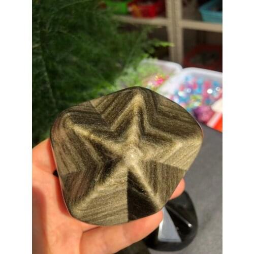 1pc 240-350g Natural Mineral Stone Colored Obsidian Home Decor Energy Healing Stones