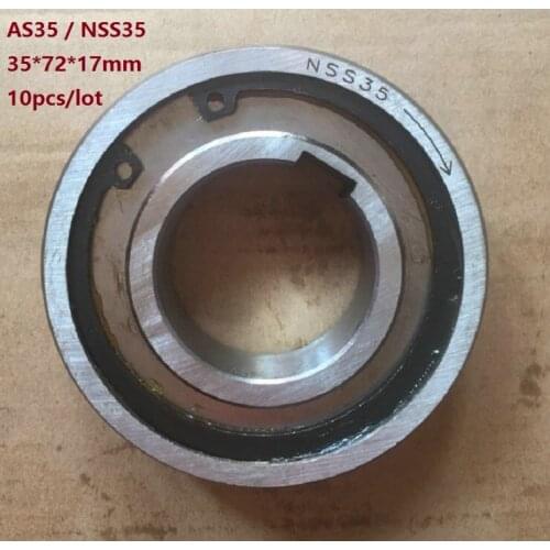 10pcs/lot AS35 NSS35 35×72×17mm Backstop One Way Clutch Bearing Roller Type Bearings 35*72*17mm Freewheel Type Cam Clutch