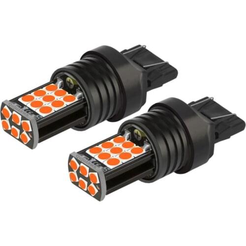 2PCS New T20 7443 W21/5W Super Bright 3030 LED Car Tail Brake Lamp Turn Signal Bulbs Auto Daytime Running Light Red White Yellow