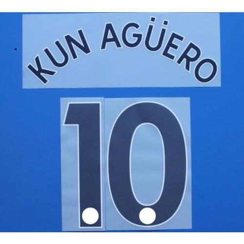 2019 2020 10 KUN AGUERO 17 DE BRUYNE 7 STERLING 9 G.JESUS number Hot stamping patches badges