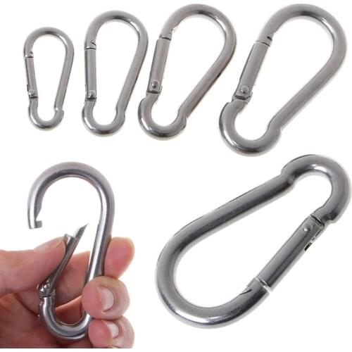 304 Stainless Steel M4 M5 M6 M7 Multifunctional Spring Snap Carabiner Quick Link Lock Ring Hook
