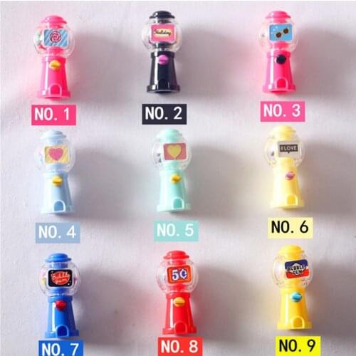 5Pcs Cute Wriggle Your Balls Machine 1/12 Miniature Dollhouse Dolls Accessories Kids Mini Play Toys Plastic Bubble Gum Machine