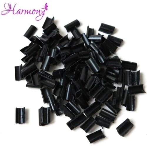 500pcs Nail Tip Keratin Glue Transparent brown black Color U Tip Hair keratin nail tip glue for Hot Fusion Pre Bonded Hair