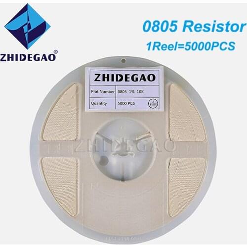 5000PCS 0805 Resistor SMD Accuracy 1% 0 ohm ~ 10M ohm 1K 2.2K 10K 100K 0 1 10 100 150 220 330 ohm 1R 10R 100R 150R 220R 330R 1M