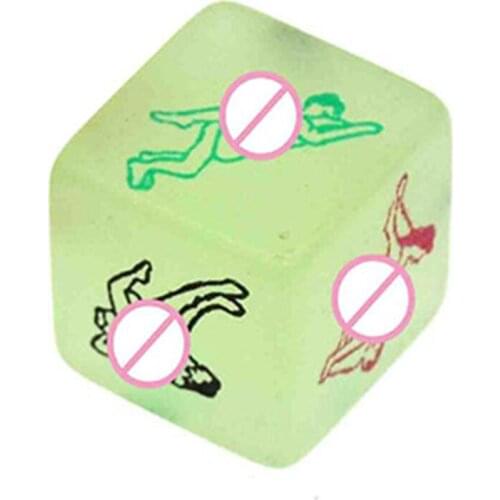 6 Side Erotic Luminous Sex Dice Couples Flirting Posture Adult Toys Love Posture Guide Night Lights Dices