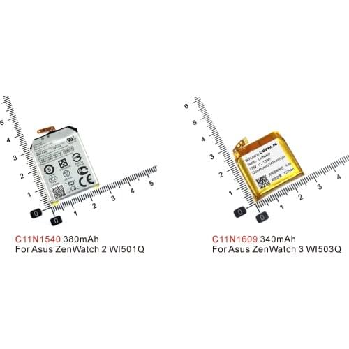 C11N1540 C11N1609 Battery For Asus ZenWatch 2 ZenWatch 3 WI503Q WI501Q Smartwatch Batteries Replacement Battery