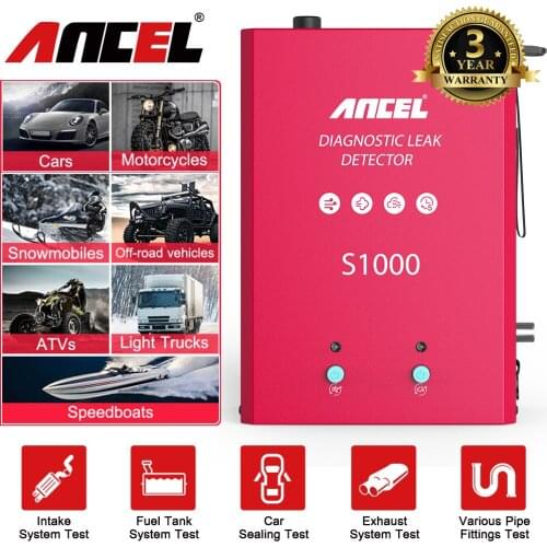 ANCEL S1000 Trucks Smoke Generator For Car EVAP Pipe Leakage Test Air Smoke Intake Automotive Exhaust Gas Analyzer Smoking Pipe
