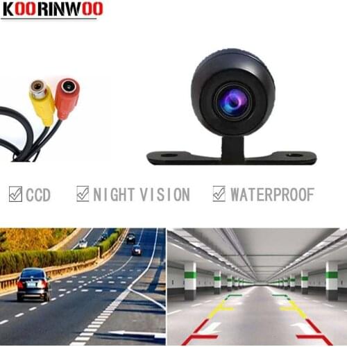 Koorinwoo Auto CCD HD Car Backup Rear View Camera Parking Assistance Waterproof Camera Reverse Or Front View Camera Universal
