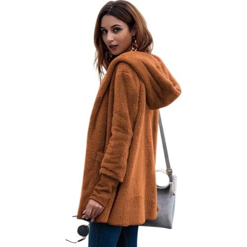 Fashion Long Cardigan Women Warm Fur Coat Autumn Winter Womens Sweater Pocket Jumper Women Streetwear Overcoat Pull Femme Hiver