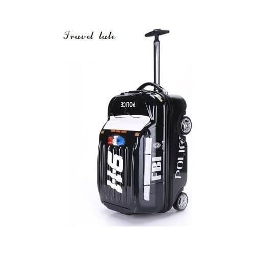 Travel tale cartoon car 20 inch size children PC Rolling Luggage Spinner brand Travel Suitcase Fashion